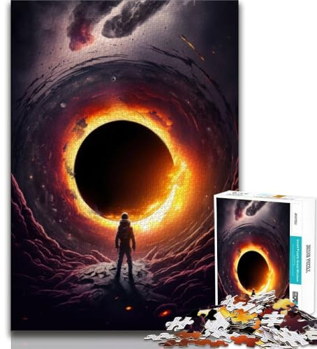 1000 Teile für Erwachsene Schwarzes Loch Puzzle für Erwachsene 1000 Teile Lernspielzeug ganze Familie (38x26cm)