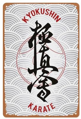 Kampfkunst-Kyokushin-Karate-Poster, Retro-Vintage-Metall-Blechschild, für Zuhause, Männerhöhle, Kunst, Wanddekoration, 20,3 x 30,5 cm
