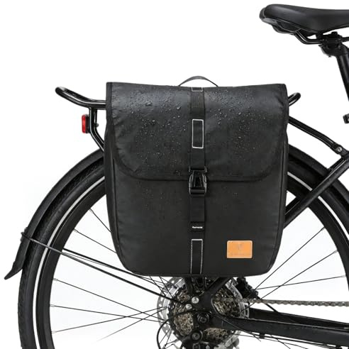 Hainue Fahrradtaschen für Gepäckträger,Oxford Gewebe 100% Wasserdicht Fahrradtasche mit Tragegriff,20L Große Fahrrad Tasche für Gepäckträger,Einfache Befestigung
