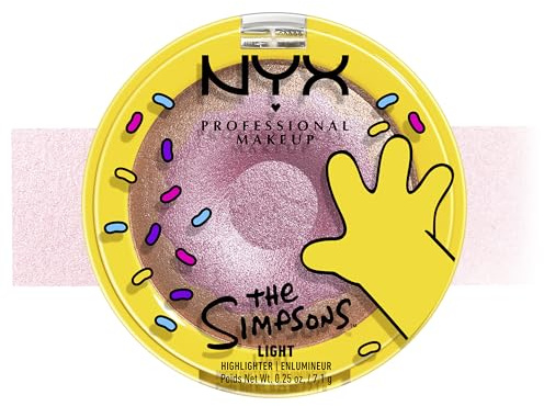 NYX Professional Makeup Homer Simpson Donut Highlighter, frostig, buttrig, hochglänzend, cremig, vegan, Donut Mind If I Do, 1 Stück