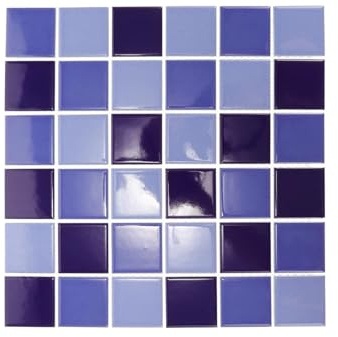 Hemobllo 36 piastrelle quadrate per piscina in ceramica blu senza cuciture per pavimenti e pareti durevoli bagno e cucina piastrelle decorative