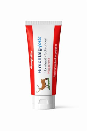 Hirschtalg Forte 100 ml – Mit Urea & Salicylsäure – Intensive Fuß- & Handpflege bei Hornhaut & Schwielen – Pflegesalbe für raue Haut