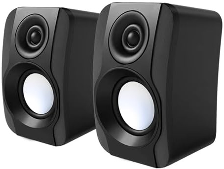 Hangsu Computer Speaker Wireds USB Powered PC Speaker with 3Wx2 Stereo Sound Box for PC Desktop Sound Box