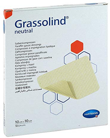 GRASSOLIND Salbenkompressen 10x10 cm steril 10 St