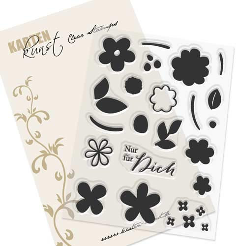 Karten-Kunst Clear Stamps KK-0078 Stempel Blümchen-Meer Silikonstempel