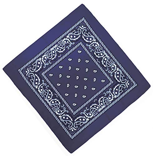 Unbekannt Bandana Kopftuch Halstuch Nickituch Biker Tuch Motorad Tuch verschied. Farben Paisley Muster, Dunkel Blau, ...