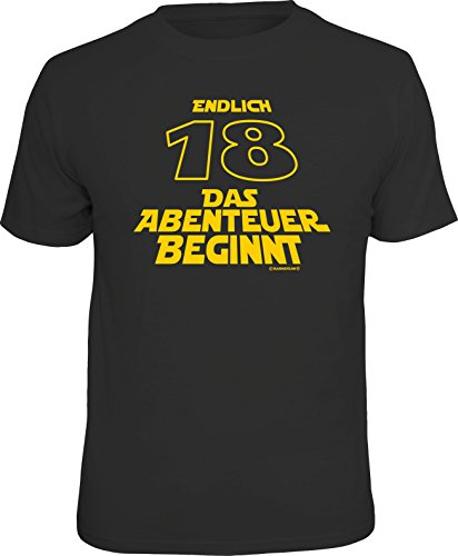 Geschenk T-Shirt zum 18. Geburtstag und Volljährigkeit