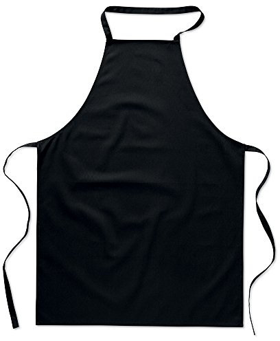 eBuyGB 1 Stück Catering Cooking Uni Chef's Unisex Küchenschürze Baumwolle Schwarz