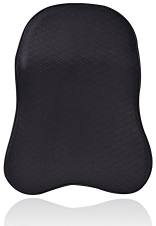 3D Memory Foam Auto Kopfstütze Kissen Nackenstütze Kissen Autositz Leder Kissen Entlasten Ermüdung Atmungsaktive Abnehmbare Abdeckung Vier Jahreszeiten (Schwarz)