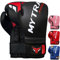 Mytra Fusion Boxhandschuhe 10oz 12oz 14oz 16oz MMA Box Handschuhe für das Training Punching Sparring Muay Thai Boxhandschuhe männer and Damen Kickbox Handschuhe (Black, 10-oz)