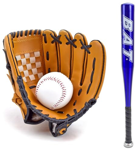 Baseballschläger Set Baseball + Handschuh + Ball | Softball Set Softballschläger
