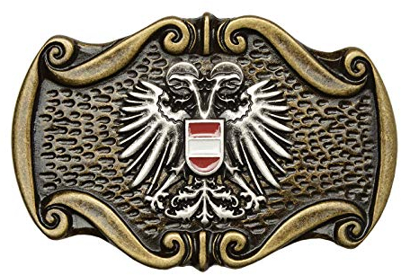 Bundes-Adler - Bundesflagge Österreich rot-weiß-rot Gürtelschliesse - Buckle/Gürtelschnalle Tracht : Landeswappen - Grösse ca.: 8.5 x 5.5 cm