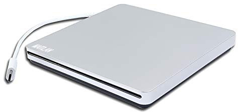 Lecteur Blu-ray externe USB-C et DVD SuperDrive pour Apple MacBook Pro, ordinateur portable, iMac Book Pro OS 27 21,5 Mac Mini ordinateurs de bureau, 8X DVD+-R/RW 24X Graveur CD-R Lecteur optique