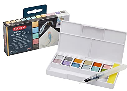Derwent Metallic Paint 12 Pan Palette