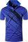 jeansian Men's Short Sleeve Polo T-Shirts Wicking Breathable Running Training Sports Tee Tops LSL226 Blue XXL