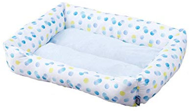 Iris Ohyama, Cama térmica para Mascotas/Cama cómoda para Perros Durante Todo el año, Material Aislante, Asiento Acolchado, Bordes, para Gato & Perro pequeño - Pet Bed Sofa PCSB-20L - Punto