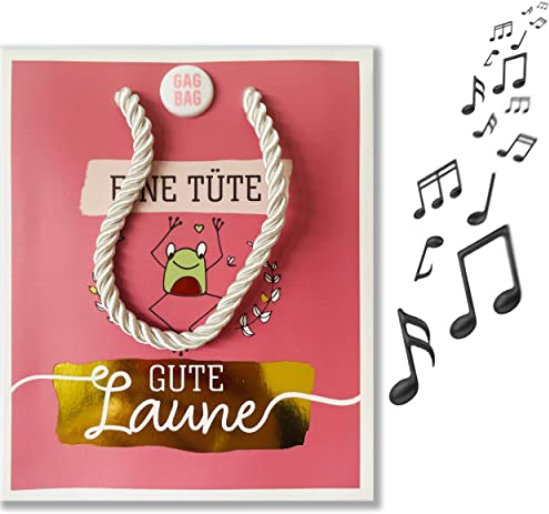 Geschenktüte mit MUSIK gute Laune, Song wird beim Öffnen abgespielt, tolle Überraschung!