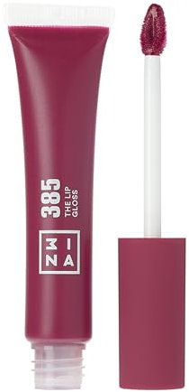 3INA MAKEUP - Vegan - Cruelty Free -The Lip Gloss 385 - Burgund Lip Gloss - Spiegel-Effekt - Glänzender Look - Cremige Textur - Hochpigmentiert - Lip Gloss mit Aufträger