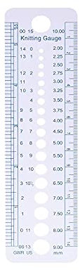 Plastic Knitting Gauge Needle Ruler Gauge Ruler Sewing Tools for Sewing Needle