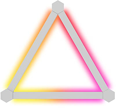 Nanoleaf Lines 60 Grad Erweiterungspack, 3 zusätzliche Smarten LED RGBW Lichtleisten - Modulare WLAN 16 Mio. Farben Wandleuchte, Musik & Bildschirm Sync, Funktioniert mit Alexa Google Apple, Deko