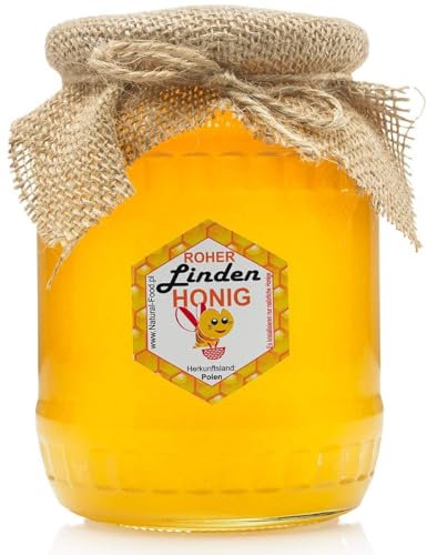Natural Food - direkt vom Imker - 22 KG - LINDEN Honig - Roh, natürlich, sehr gesund, ohne Zusätze. Ungefiltert, nicht geschleudert oder erhitzt - 20 x 1,1 kg - Linde Honig