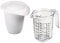 Westmark Back-Set: 1 Quirltopf + 1 Messkanne mit Skala, Volumen: je 1 l, Kunststoff, Weiß/Transparent, 306822E9