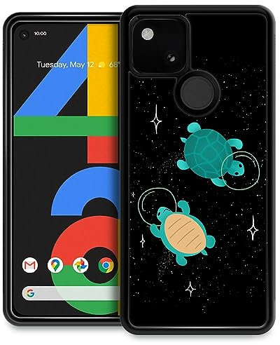 CARLOCA Kompatibel mit Google Pixel 4A 5G Hülle, Weltraumschildkröten-Muster, Design für Mädchen und Jungen, stoßfeste, kratzfeste Hülle für Google Pixel 4A 5G