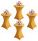 KAYBTNT 4er Set Stehtisch Hussen, Spandex Stretch Stehtischhussen für Bistrotisch, Tischhussen für Stehtische Ø 60-80cm, Elegante Tischdecke für Bankett Hochzeit Geburtstag Party,Gold,80x110cm