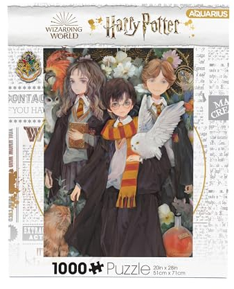 AQUARIUS Harry Potter Yume Puzzle (1000 Teile Puzzle) – blendfrei – präzise Passform – praktisch kein Puzzlestaub – offiziell lizenzierte Harry Potter Sammlerstücke – 50,8 x 71,1 cm