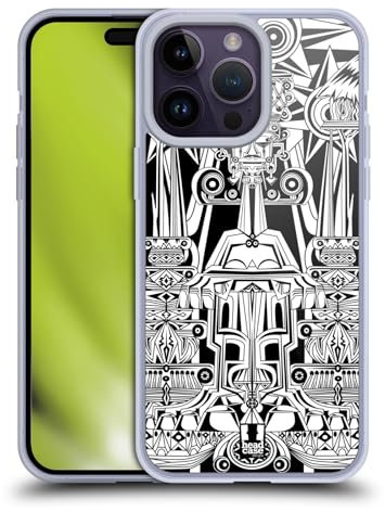 Head Case Designs Mangyan Blanco Y Negro Bulol Dios del Arroz Caso de Gel Suave Compatible con Apple iPhone 14 Pro MAX