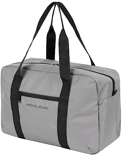 VERTICAL STUDIO Abisko Reisetasche mit 30 L Volumen Weekender Travel Bag, optimal für deinen Urlaub, Geschäftsreise oder Kurztrip. Maße 30 × 48 × 18 cm (Grau)