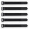 5er Set Klettband Befestigung Nylon Gürtel mit Klettverschluss, Kabelbinder Straps Klettgurt Bügel für Fahrradpumpe Taschenlampe Fahrrad Drohne RC Lipo 30cm (Schwarz)