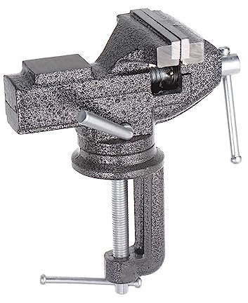 sourcing map Mini Schraubstock, 8,0 cm Backenbreite, Universal-Bohrpresse, Tischklemme für Holzbearbeitung, Schneiden, Bohren, Metallbearbeitung