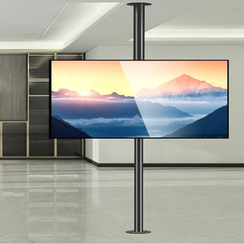 Soporte De TV De Piso - Soporte De Suelo Con Marco Giratorio De 360 Grados, Se Adapta A Pantalla LED De 32-75 Pulgadas Soporte De Techo Para TV Giratorio Con Inclinación Ajustable ( Size : 110-135cm )