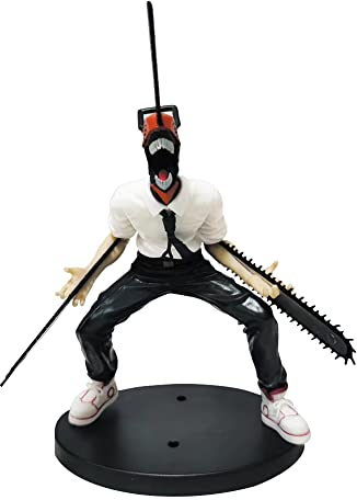 BSNRDX Chainsaw Man Action Figurine, 18.5CM Statue Set, Multicolor - Anime Cartoon Model Ornements, Cadeaux pour Enfants, Ados et Fans