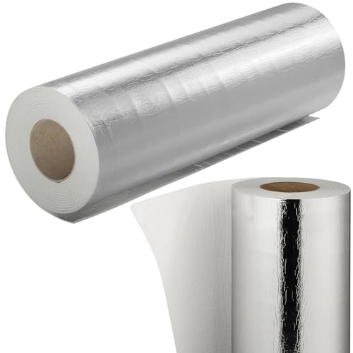 Film réfléchissant autocollant pour radiateur - 5 m x 0,48 m x 3 mm - Isolation murale - Plaque réfléchissante - Tapis isolant - Tapis thermique - Film isolant - Film isolant