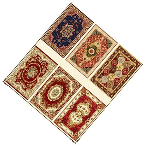 BCOATH Teppich Im Europäischen Stil 80 cm Dunkelrot Für Den Innenbereich Fußmatte Haustürmatte Statisch Bequem