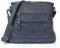irisaa Schultertasche Damen Handtasche, Medium Umhängetasche praktische Henkeltasche mit vielen Fächern, Vintage Look mit Reißverschluss, DKB Farbe:Navy