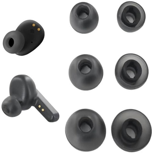 Ersatz-Ohrstöpsel aus Silikon für J-BL Vibe Buds/Live Pro TWS 2/Live Free 2/Tour Pro 2, passend in Hülle, 3 Paar S/M/L, 3 Größen, Schwarz