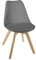 UNIVERSDECOR Chaise Style Scandinave Stockholm (Gris Foncé, 1 Chaise Stockholm Style Scandinave)
