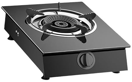 THEGA Estufa De Gas, Estufa De Gas Portátil para Interiores - Encimera De Gas De Un Solo Quemador De Sobremesa, Encimera De Cocina Independiente Negra para Caravanas para Exteriores(A-3.6KW,NG)