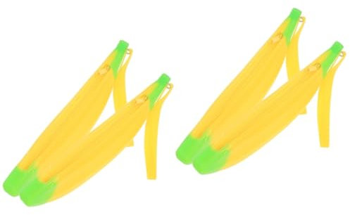 KALLORY 2 Sätze Silikon-bananen-federmäppchen Make-up-tasche Mit Großer Kapazität Münzgeldbörse Bleistiftbeutel in Bananenform Federmäppchen Obst Bananenkiste Kieselgel 2 Stück * 2