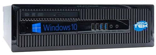 SIMPLETEK - Computer Fisso SFF Desktop PC i3 | Windows 10 Pro | 8GB RAM | 120GB SSD | DVD-RW CD | RS232 (Ricondizionato)