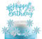 mciskin 7pcs Frozen Birtdhay Cake Toppers,Blue Snowflake 4th Birthday Decorations for Girl,4 Cake Topper,Frozen Cake Decorations,Blue Silver Cupcake Toppers for Snowflake Themed Party Decorations