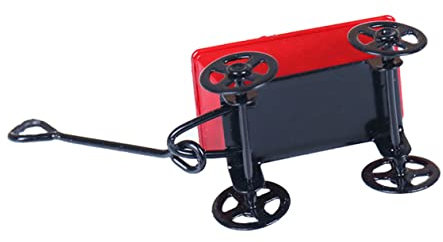 Abaodam 1pc Mini Iron Trolley Accessory for Dollhouse Scale Cart Model for Miniature Scenes for Photography and Play Design for Lasting Use