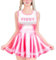 LittleForBig Mini robe moulante unisexe sans manches en satin brillant, rose vif, XXL