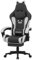 bigzzia Chaise de Gaming Ergonomique avec Oreilles de Chat pour Filles et Adultes, Chaise de Jeu d'ordinateur réglable en Hauteur avec Appui-tête et Support Lombaire de Massage (Noir et Blanc)