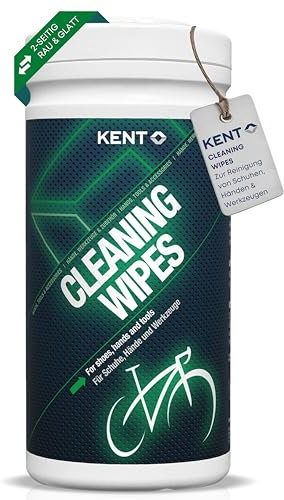 KENT BIKE Cleaning Wipes – Fahrrad & E-Bike Reinigungstücher – Entfernen Schmutz, Fett & Öl – Für Hände, Schuhe & Werkzeuge – Schonend zur Haut – Praktisch für unterwegs – 70 Stück