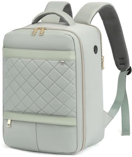 Yankony Handgepäck Rucksack Flugzeug 40x20x25 für Ryanair Reiserucksack 14 Zoll Laptopfach 20L Cabin Bag Unter Sitzplatz Travel Backpack für Damen, Minzgrün