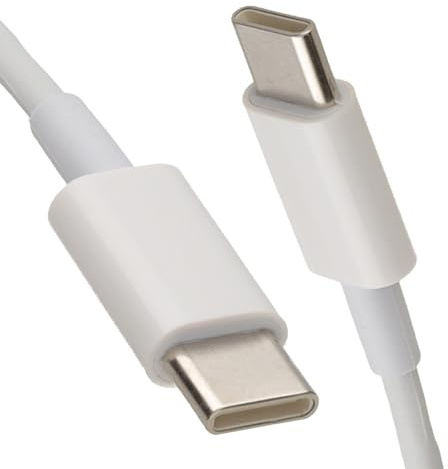 kenable USB Type C to USB-C Cable Charging & Sync Lead for iPhone 15/iPad 60W Fast Charge 480Mbps Data Transfer White 1.2m